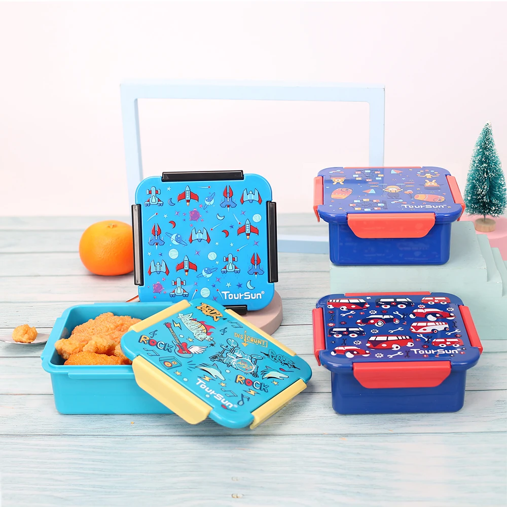 toursun Wholesale lunch box kids PP  square plastic sandwich snack  bento box
