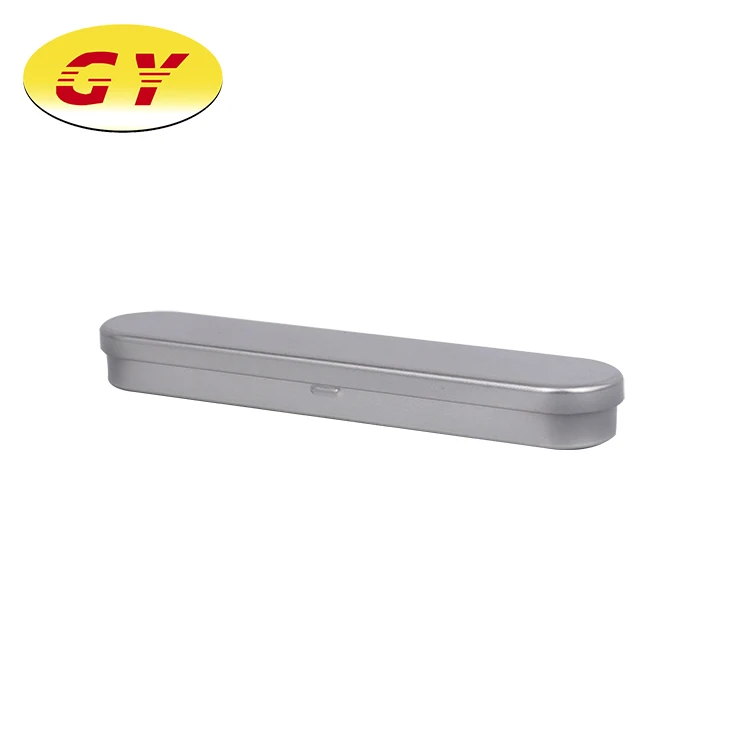 Высокое качество прямоугольник обычный цвет горячей печатных карандаш металлическая олова коробка с откидной крышкой