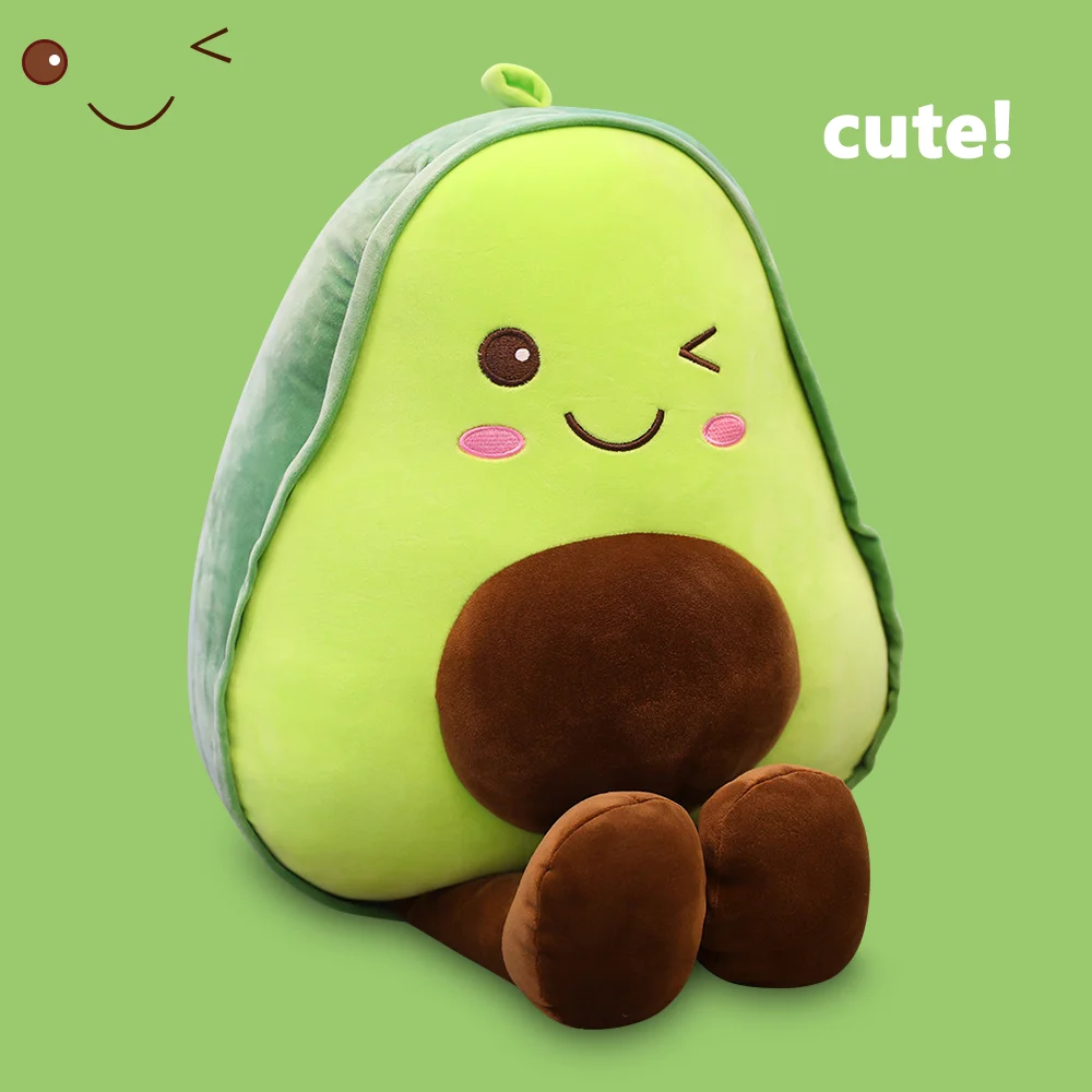 Hot Sale Kawaii Cute Fruit Avocado Plush Toy Soft Baby Toy for Children Packaged in Opp Bag