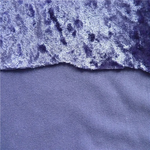 Ice design turquoise solid plain dyed stretched velour for home textile