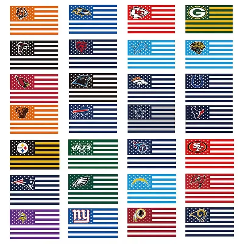2024 New Design USA Custom Flags 32 Teams Print Flags