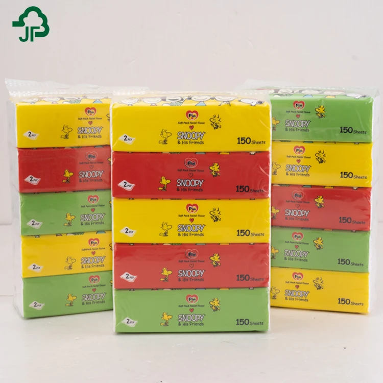 Support Custom High Quality Soft Pack Face Tissue Facial Tissue Paper In Thailand