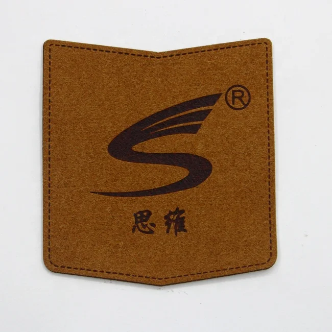 Fashion Custom Brand Name Logo PU Leather Label and Patches for Denim Jeans
