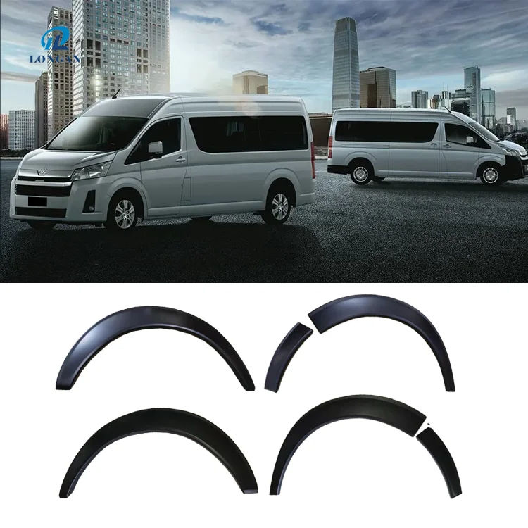 Custom Car Accessories Wheel Arch Eyebrow ABS Slim Fender Flare Auto Fender Parts For 2019 Hiace