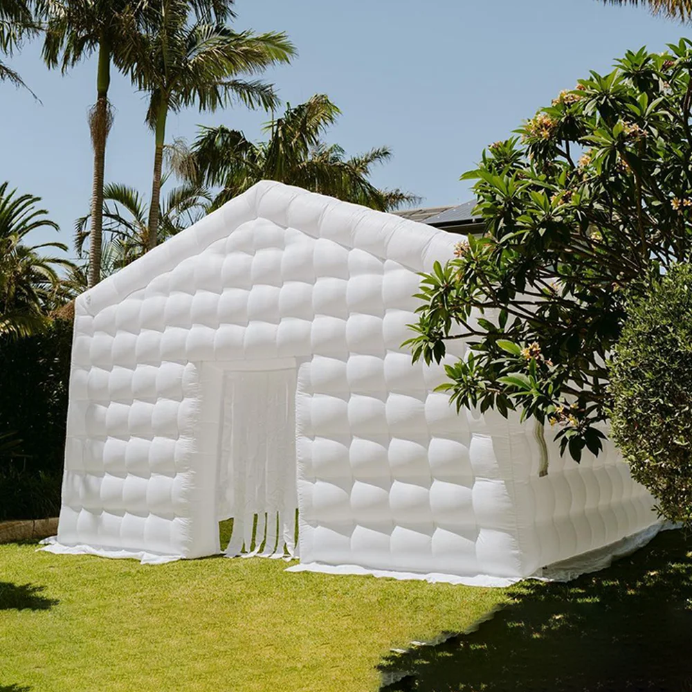 custom outdoor event square tent led light up inflatable party nightclub 8 x 8 big inflatable nightclub for 100 people