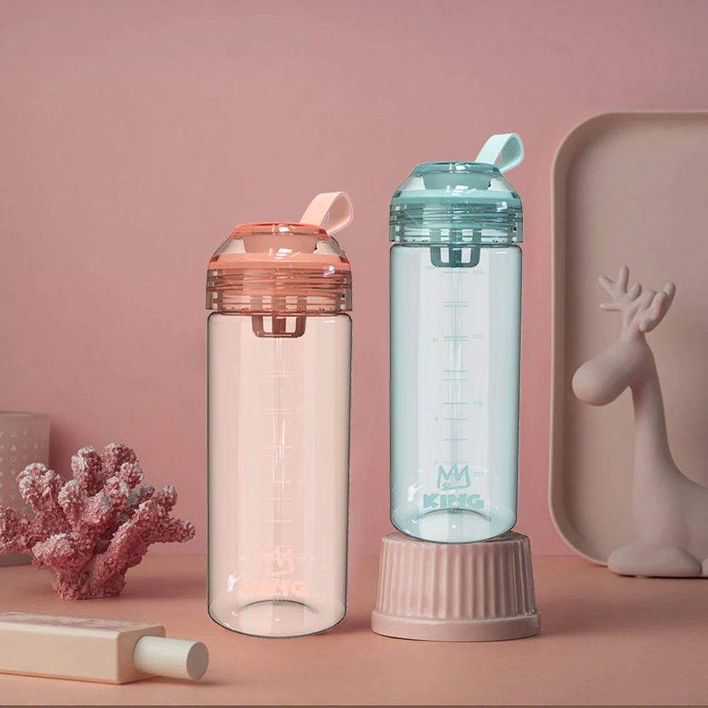 
Wholesale wide mouth 400ml blue protien shaker bottle custom logo 