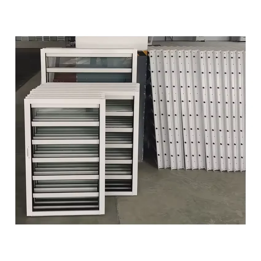 Aluminum louver frames Modern window jealousy frame with fly screen