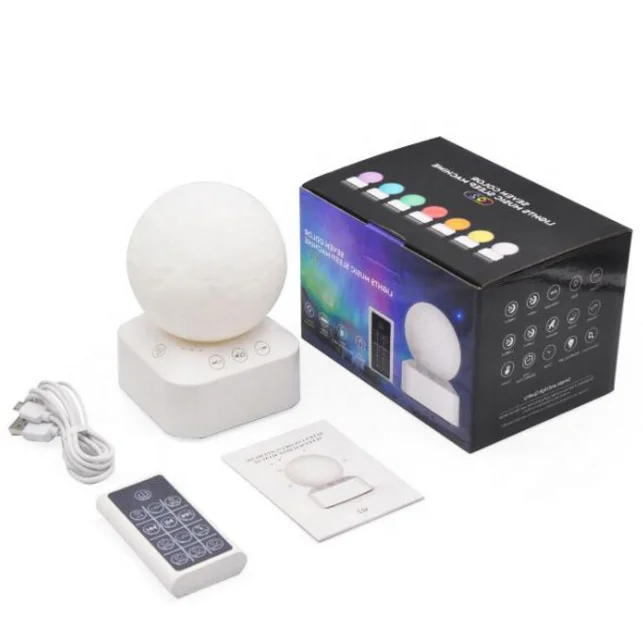 Q3 Moon Lamp Decoration White Noise Sounds Machine with Baby Night Light for Sleeping Timer Lighting