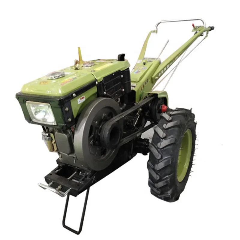 Electric Starter Two Wheel Diesel Farm Garden Use Mini Hand Walking Tractor