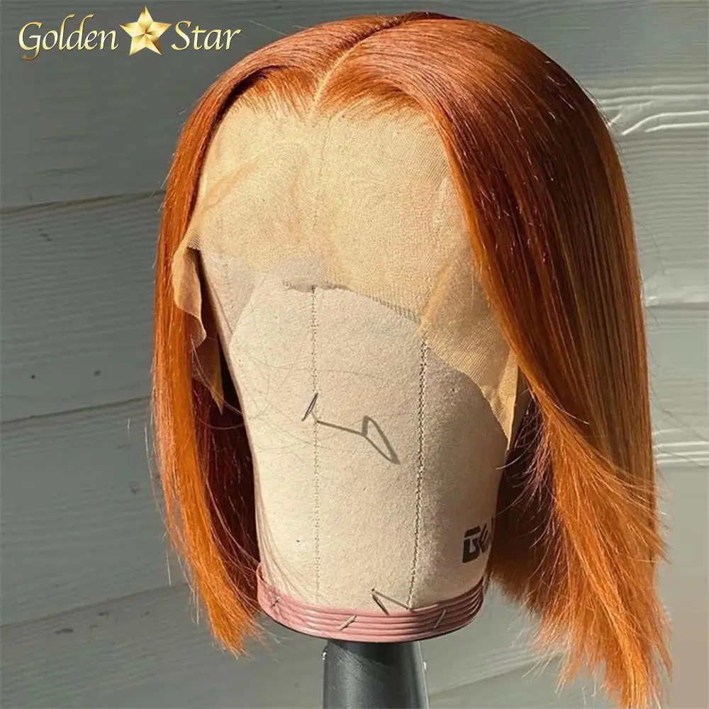 Wholesale Pink Orange Blue Red Grey 613 Blond Color Bob Wig, Brazilian Virgin Human Hair Color Lace Frontal Bob Wig