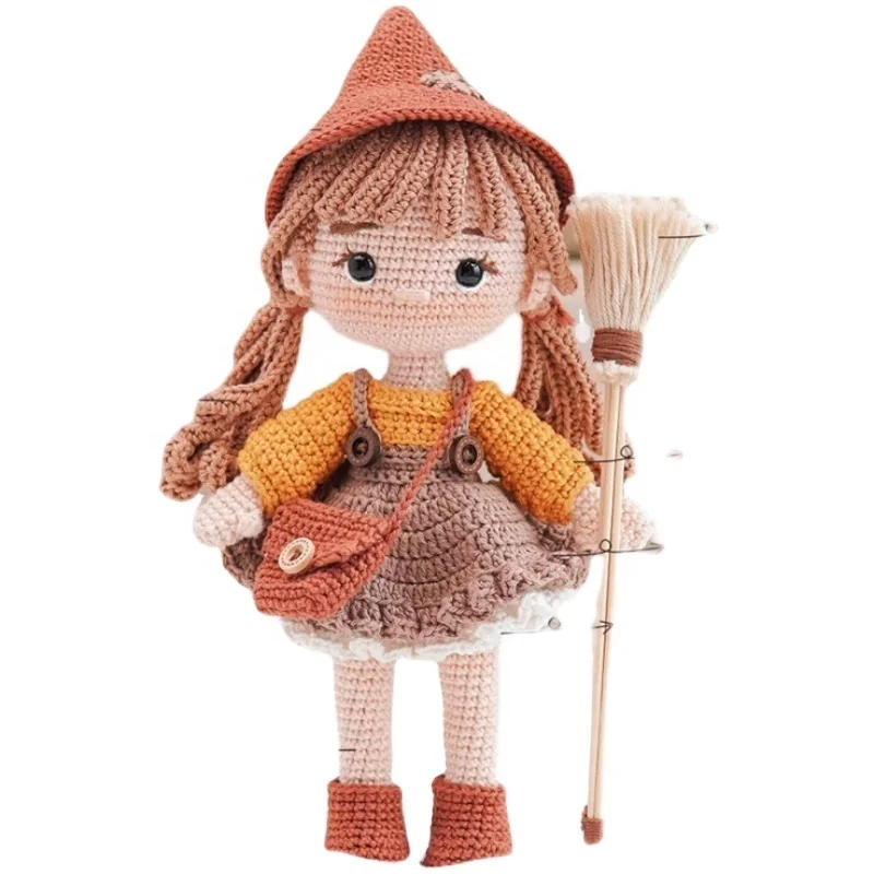 Wholesale Custom 100% Handmade Cotton Yarn Crochet Girl Dolls Toys Infant Knitted Gifts Amigurumi Toy
