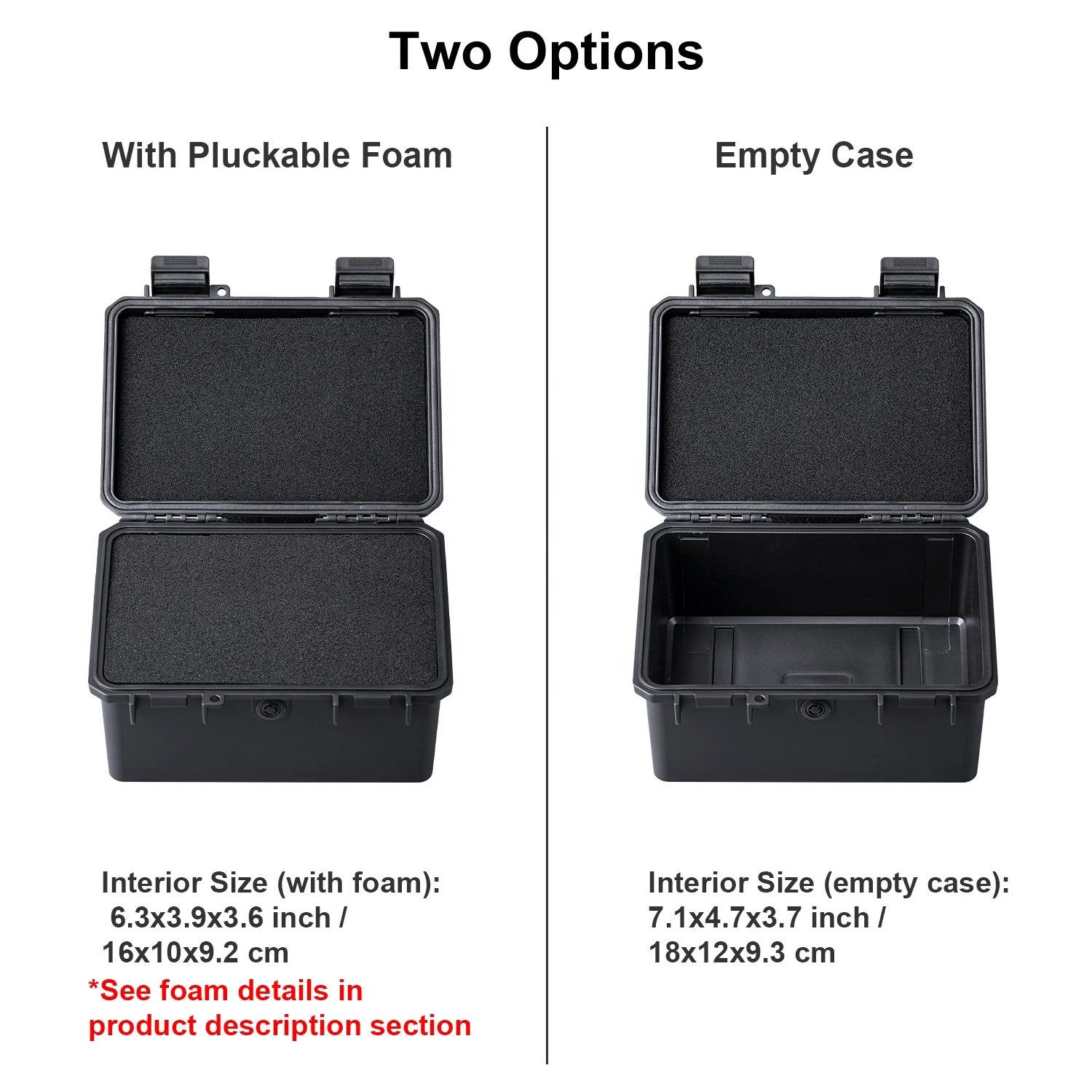 181209F Factory Mini Hard Case Dry Box for Cellphone, Watch, Analogue Pocket, Small Electronics, Inner Size 18x12x9.3cm