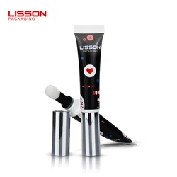 Lip Gloss Plastic Tube Cosmetic Empty  8ml OEM Logo Surface Inside Cap flocking applicator