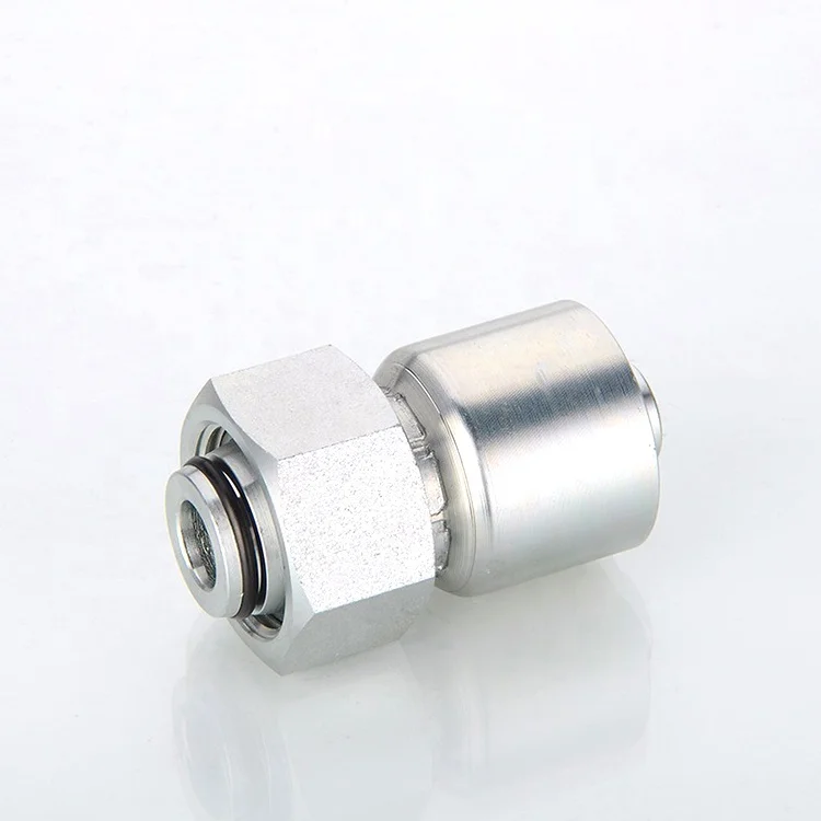 20411y Din Light Swivel Straight One Piece Crimp Hydraulic Fitting Hose Coupler Parker 1ca43