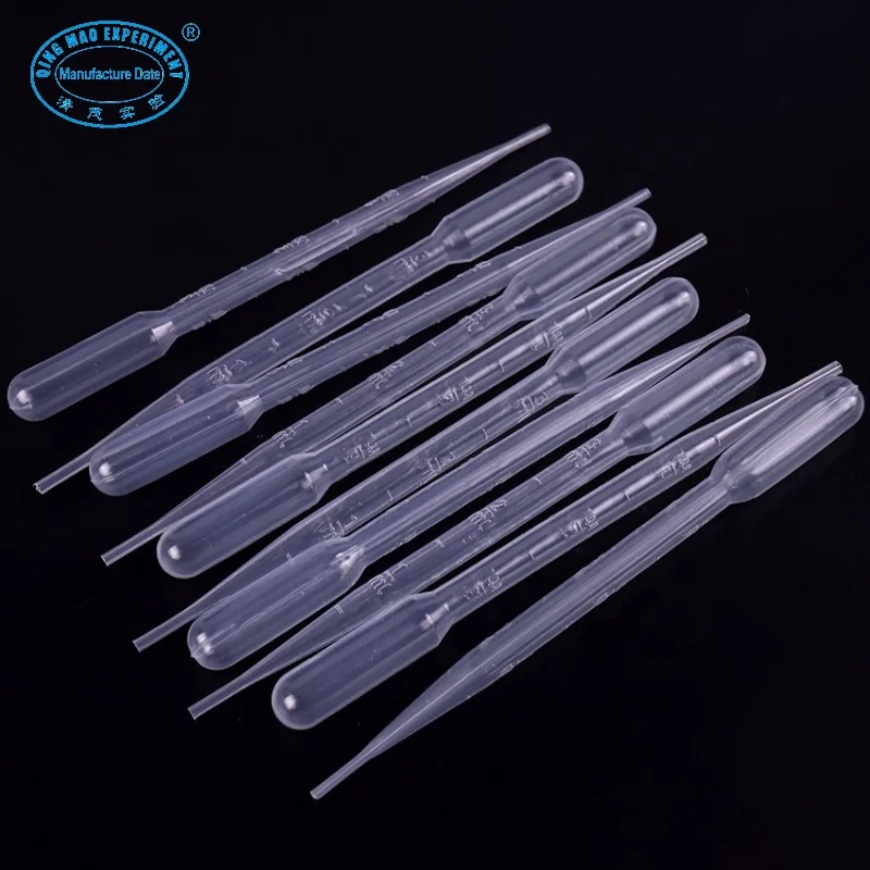 Laboratory Disposable Plastic Droppers 3ml Transfer Pasteur Pipette