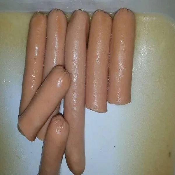
Canned pork sausage in brine 