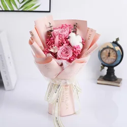 Yunnan factory direct wholesale decoration flowers gift box packaging immortal rose bouquet