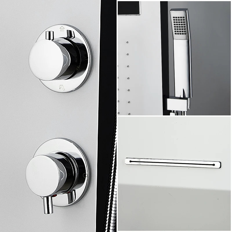 Bath & Shower Faucets portable her panel cupc led  shower rain sanitary hand shower set stainless steel show