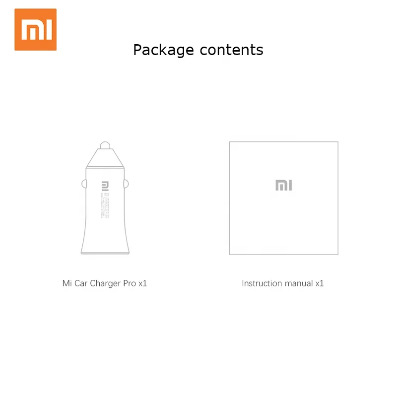  Автомобильное зарядное устройство Xiaomi QC3.0 быстрая зарядка с двумя USB-портами для смартфонов 5 В/2 4 А 18 Вт со светодиодной