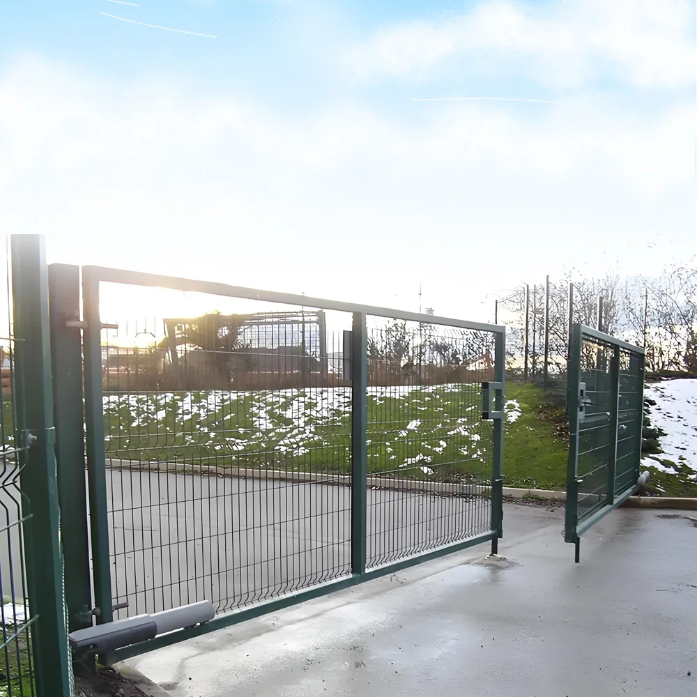 Boundary clear view fence 3d bending fence set perimeter panels v bending wire mesh fence panels galvanized