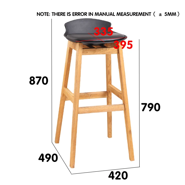 High Quality  Stool  Wooden Legs High Table Stools Bar Chairs modern design