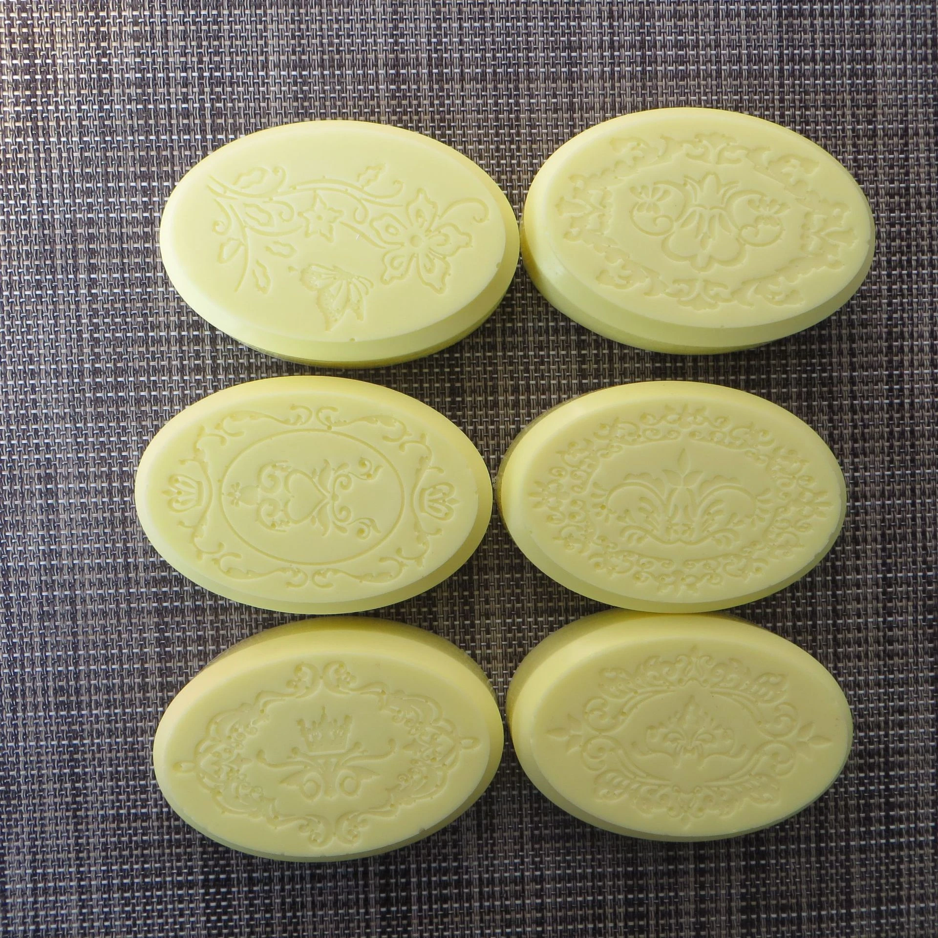 Wholesale Handmade Silicone Soap Mold 6 Mixed Patterns Oval shape Soap Moulds for Soaps Making Silicon Mold