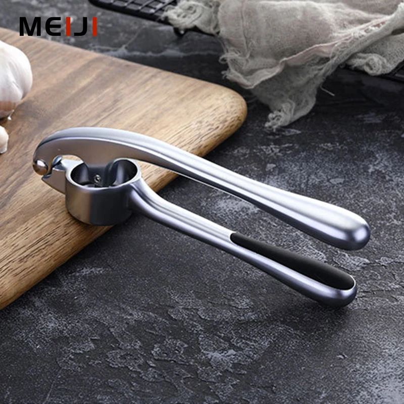 MEIJI Top Seller Manufacturers Premium Garlic Press Zinc Alloy Garlic Crusher Press Manual Garlic Press