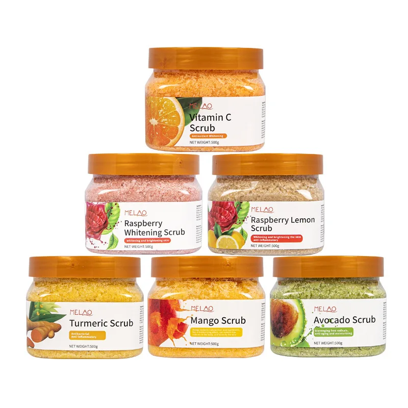 High quality skincare avocado plant full body moisturizing and smooth cleansing sea salt scrub