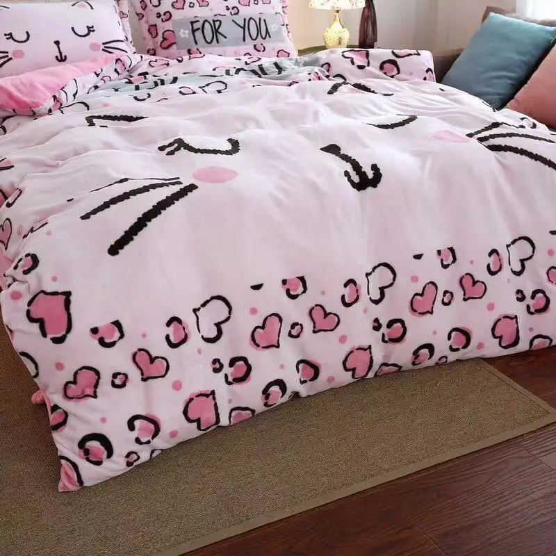 Long terry Coral fleece Linen sets for Queen or King size