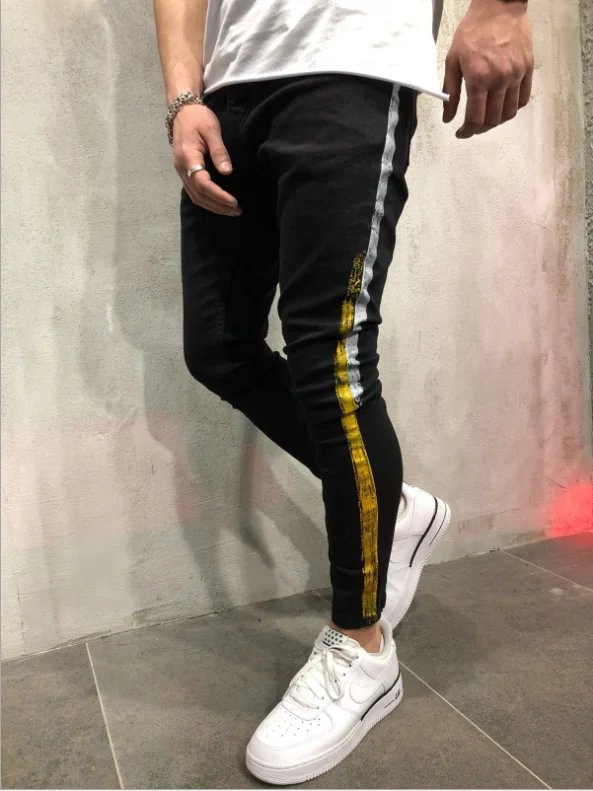 Wholesale 2022 Fashion Cheap Joggers Trousers Pantalon Black Pants Men Denim Jeans