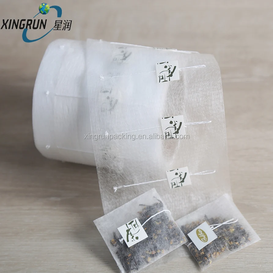 Food Grade Empty PA Nylon Mesh PLA Corn Fiber Teabags Sachet with String and Tag