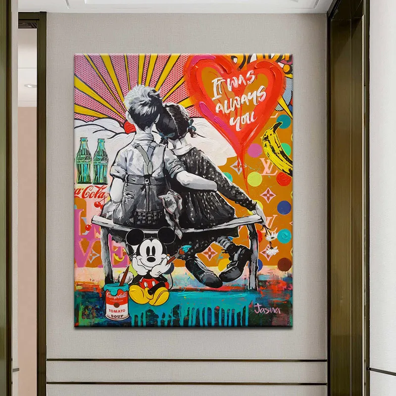 Pink Leopard Banksy Shredded Artwork Fashion Graffiti Abstract Decor for Home Living Room Bedroom Print Posters Canvas Paintings