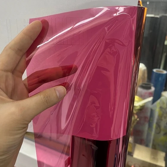 VLT40% Non reflective Pink Sakara Tint Shopping mall Decorative Glass tinted decoration film
