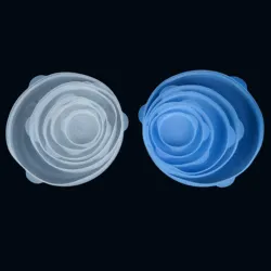 Food Grade Silicon Lid Cover Stretch 6 Pack Reusable Silicone Stretch Lids