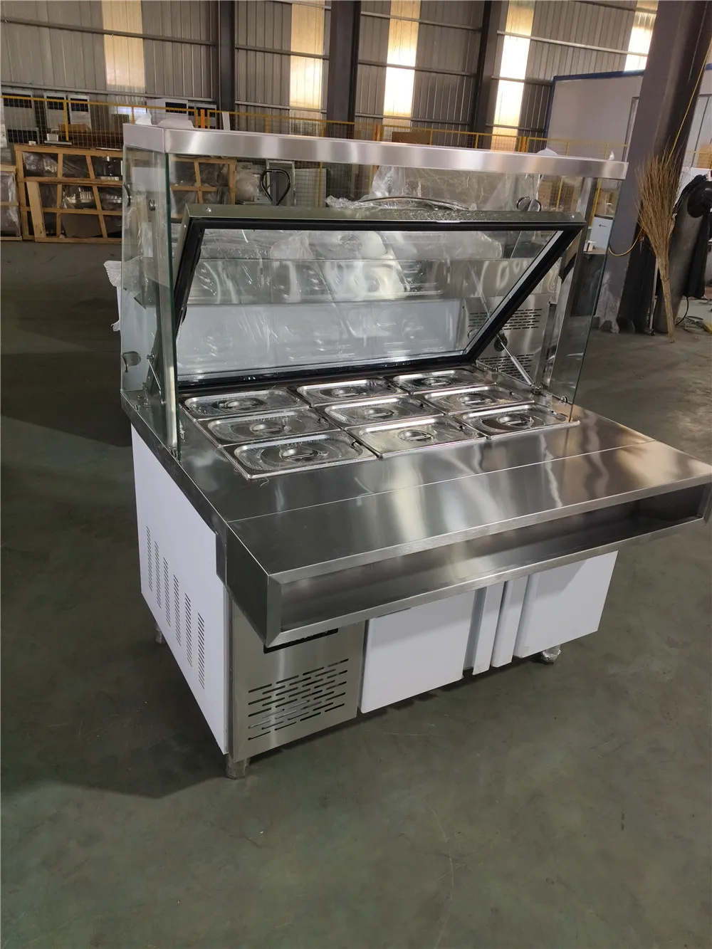 High Quality Stainless Steel Buffet Table For Refrigeration And Heating Buffet Counter