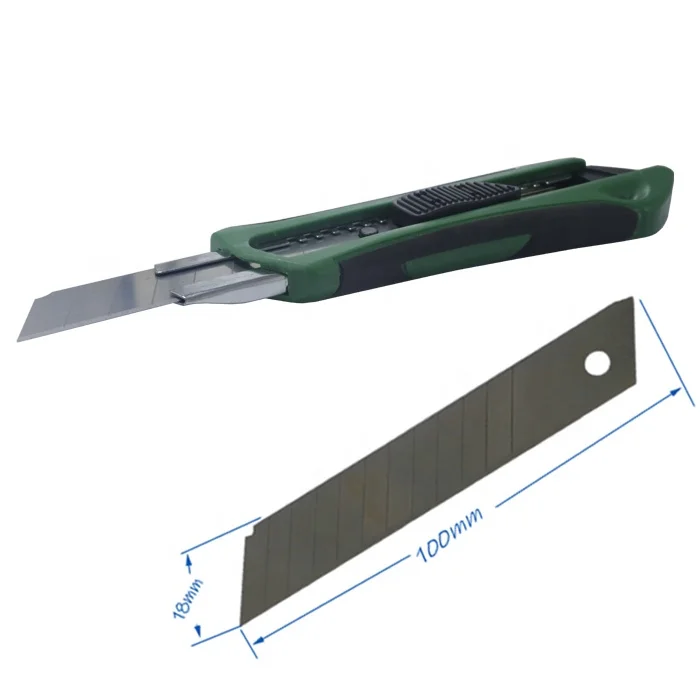 Heavy Duty 18 mm Blades Auto Lock Industrial Knife Cutter