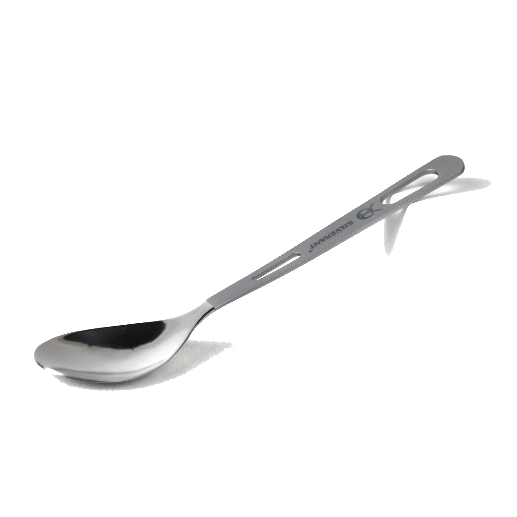 
High quality titanium outdoor spoon semi polished silverant 