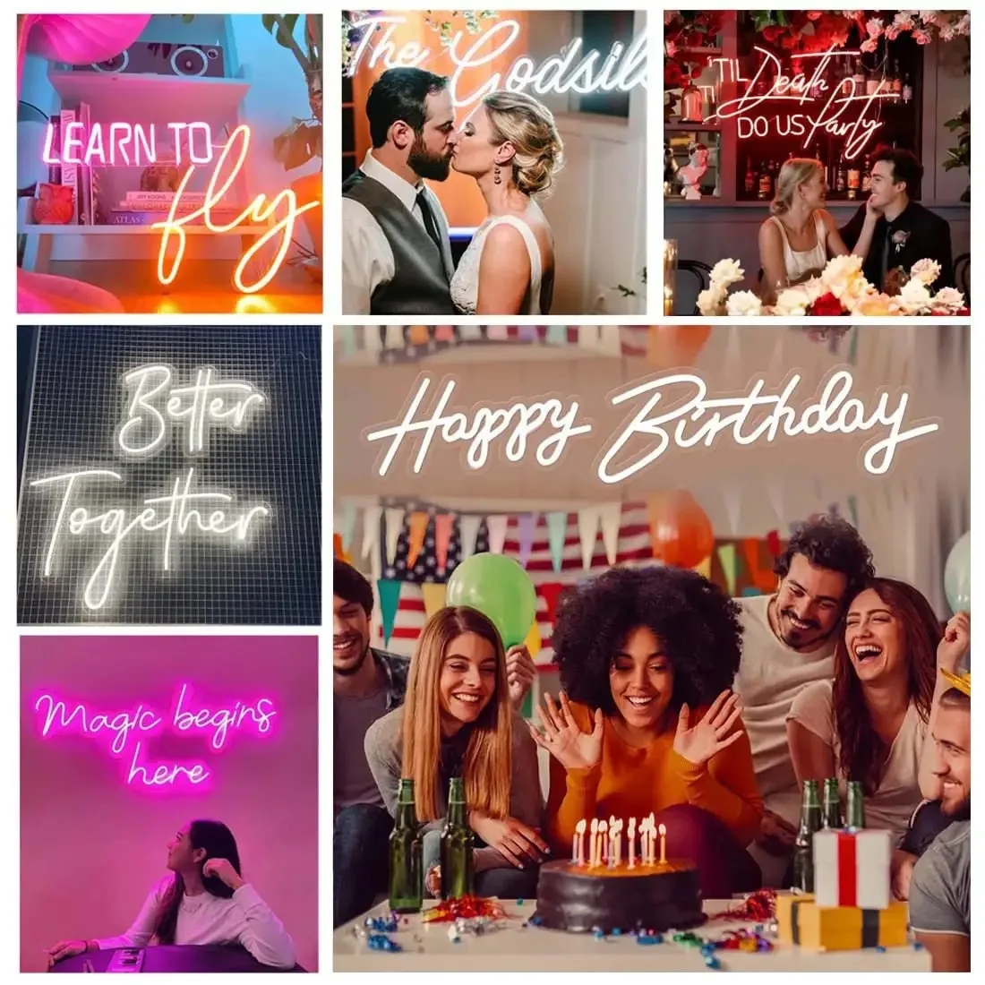 Wholesale Custom Led Neon Lights Birthday Party Wedding Bar Bedroom Home Decor Neon Lights
