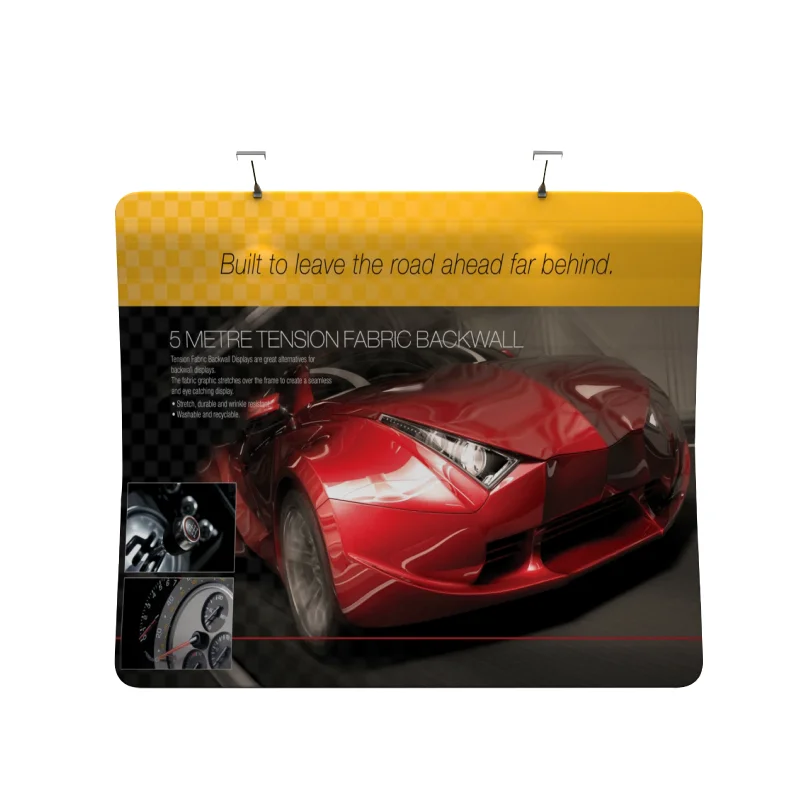 Portable Trade Show Event Backdrop Tension Fabric Display Stand Pop Up Backdrop For Advertising