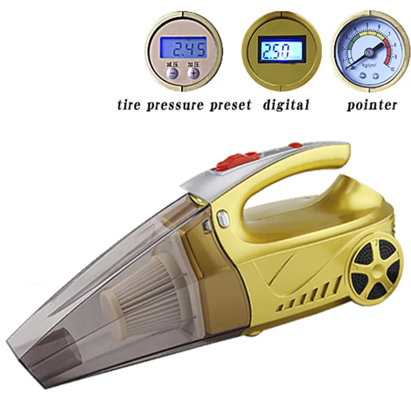 Car Vacuum Cleaner 4 in 1 Multifunctional High Power Tire inflator Handheld Lightweight Wet Dry Vacuum for Home Car Cleaning