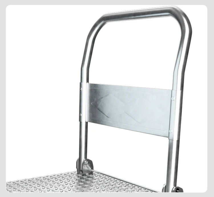 150kg 300kg load industrial steel heavy duty foldable platform hand trolley cart truck Stainless Steel Platform hand push Truck