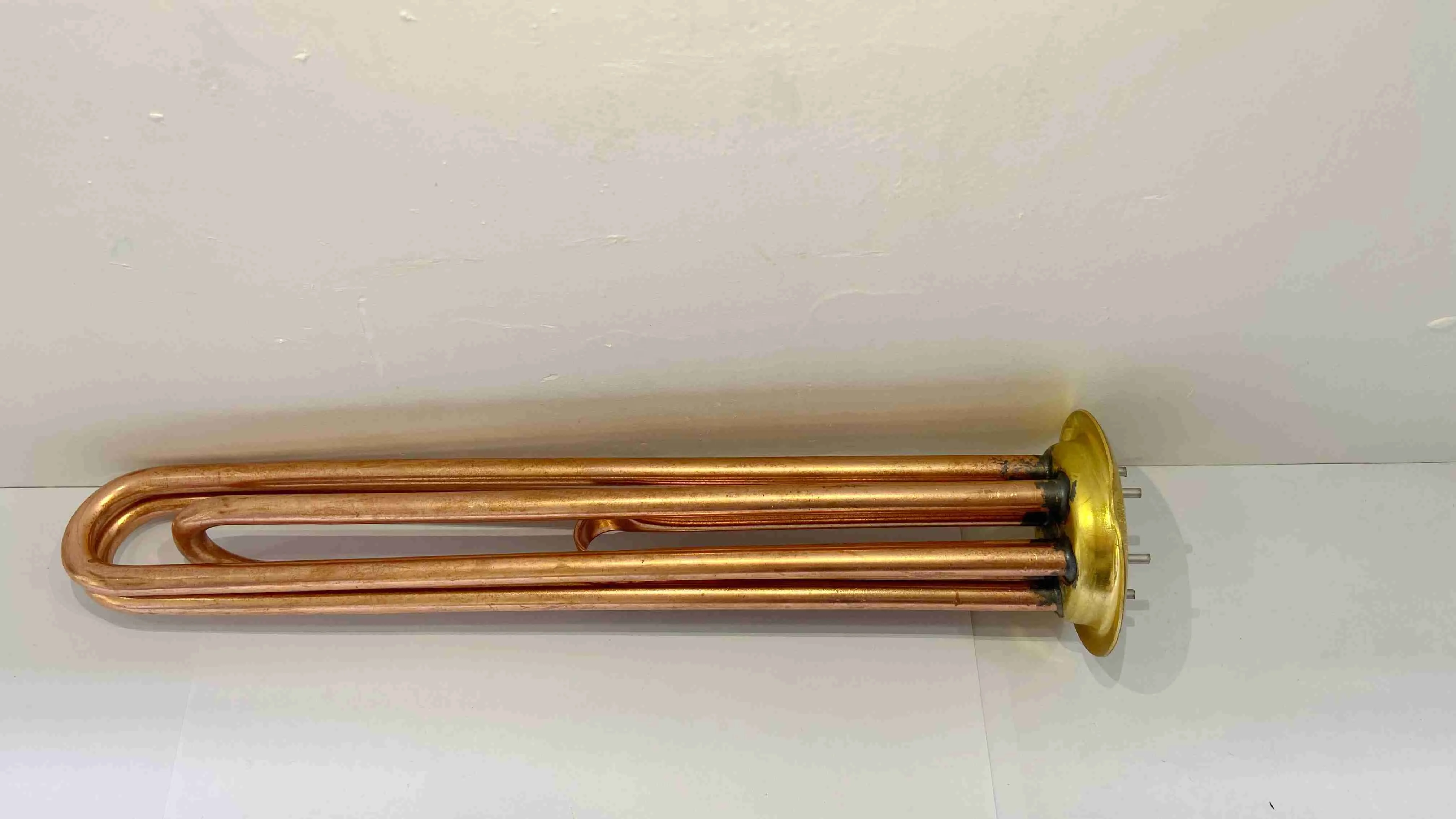 Fast heat conduction and corrosion resistant electric heater copper tube three tube heating element