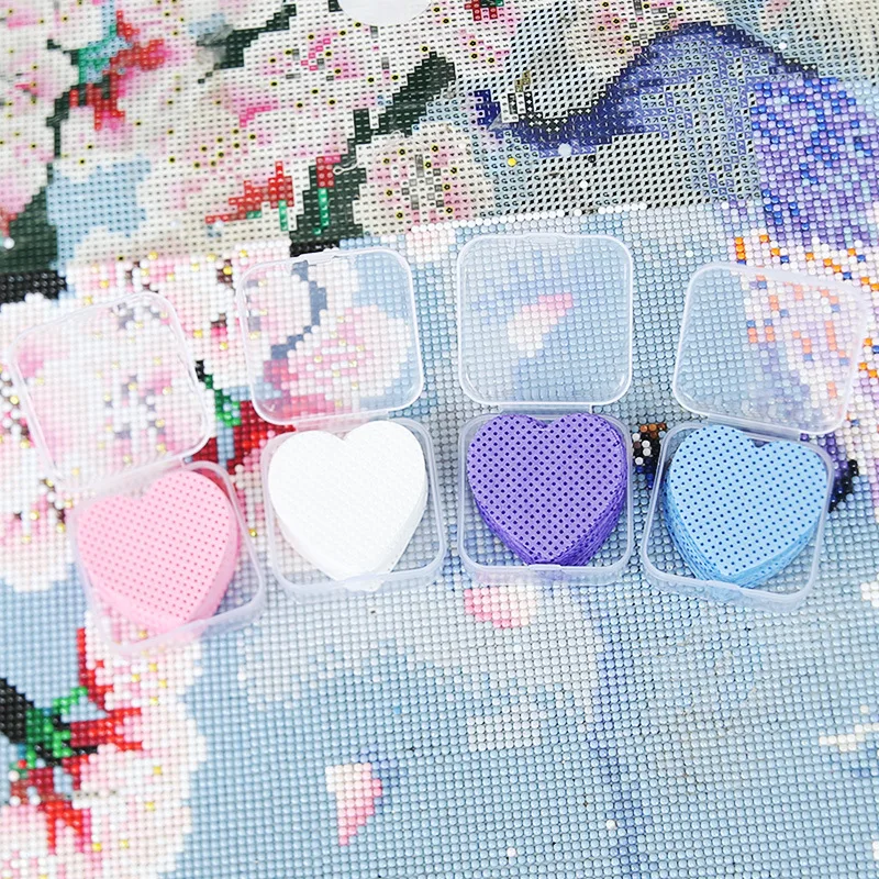 50pcs/Box Heart Nail Wipes Cotton Pads Polish Remover Cleaner Manicure Paper for Diamond Painting