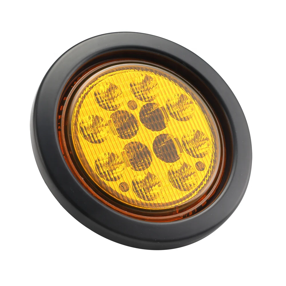 E-Mark Waterproof 4 inch Round Indicator Turn Tail Lights 12 volt LED Truck Trailer Lamp