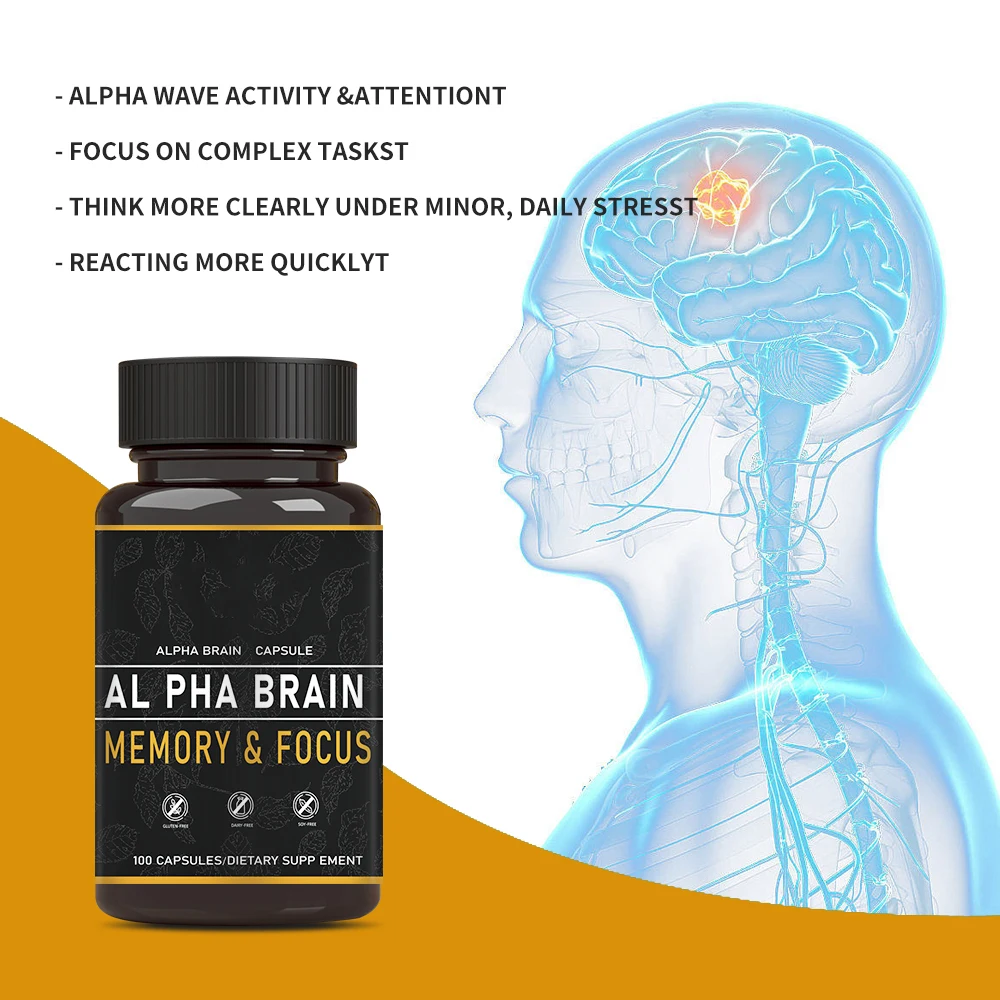 High quality intelligence Biotin capsule supplements brain to support memory and concentration brain capsules