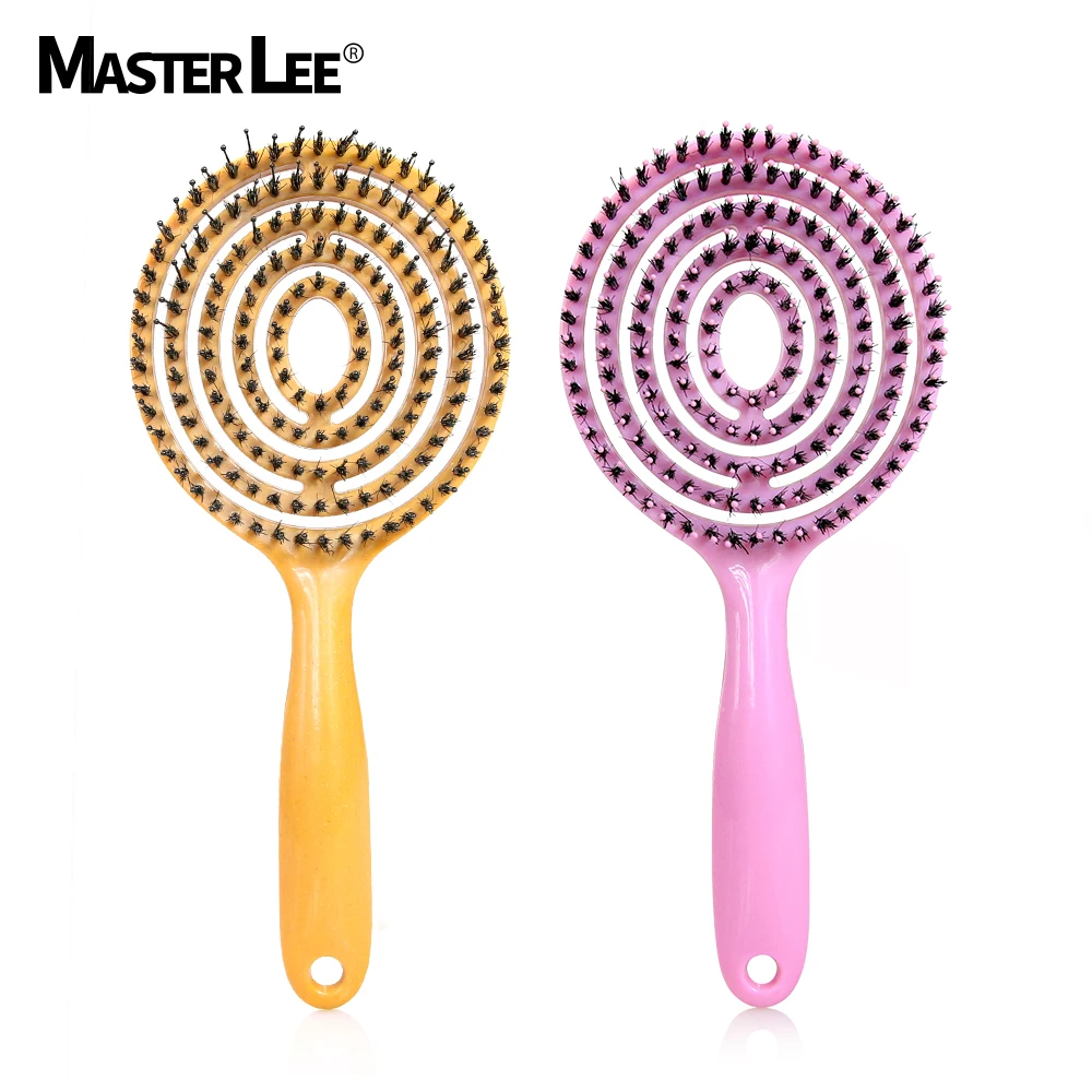 MasterLee Plastic lollipop comb pig mane brush round hair brush