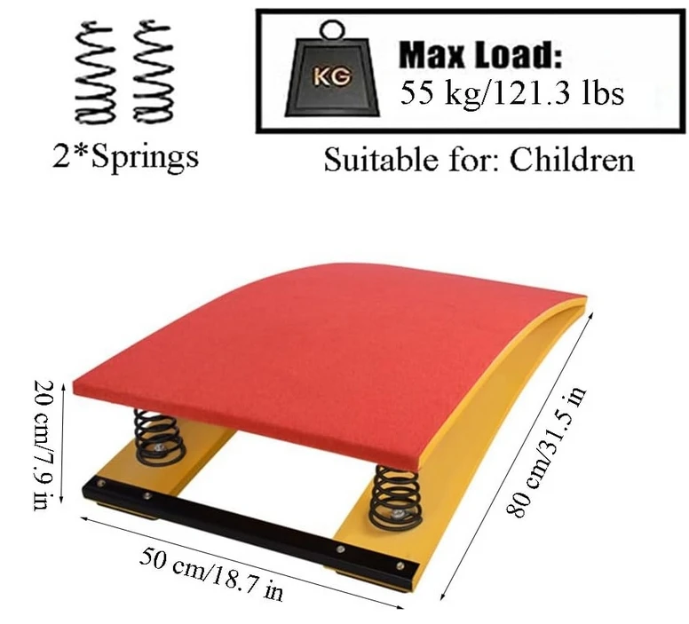 Kids Trampoline Gymnastic Springboard Athletic Training Equipment Physical Fitness Training Equipment Long Jump Field Gymnastics