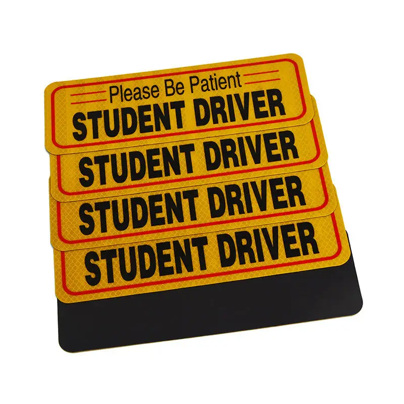 Wholesale Student Driver Magnetic Safety Car Sign - Car Vehicle Reflective Sign Bumper Sticker for New Drivers