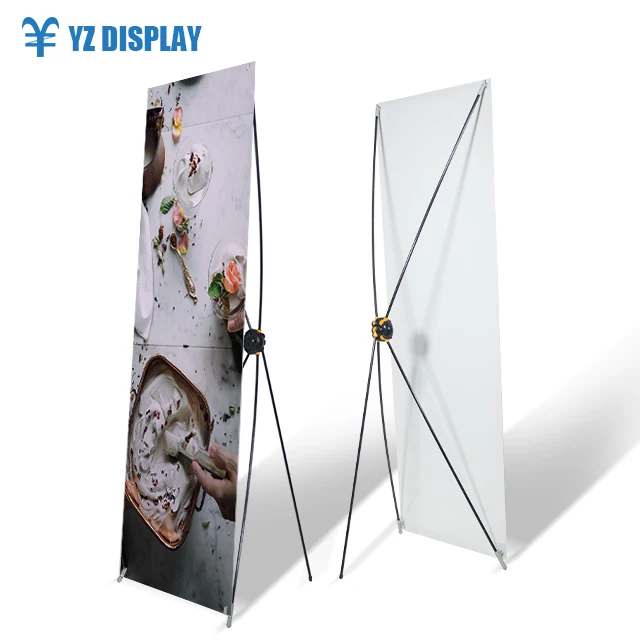 Wholesale Factory Supply X Banner Stand Type X Stand Fiberglass + Aluminum with Water Tank Base Korean Pole 0.8kg YZ Display
