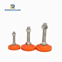 Wholesale k-type shockproof non-slip leveling foot mental and soft rubber material swivel adjustable leveler feet